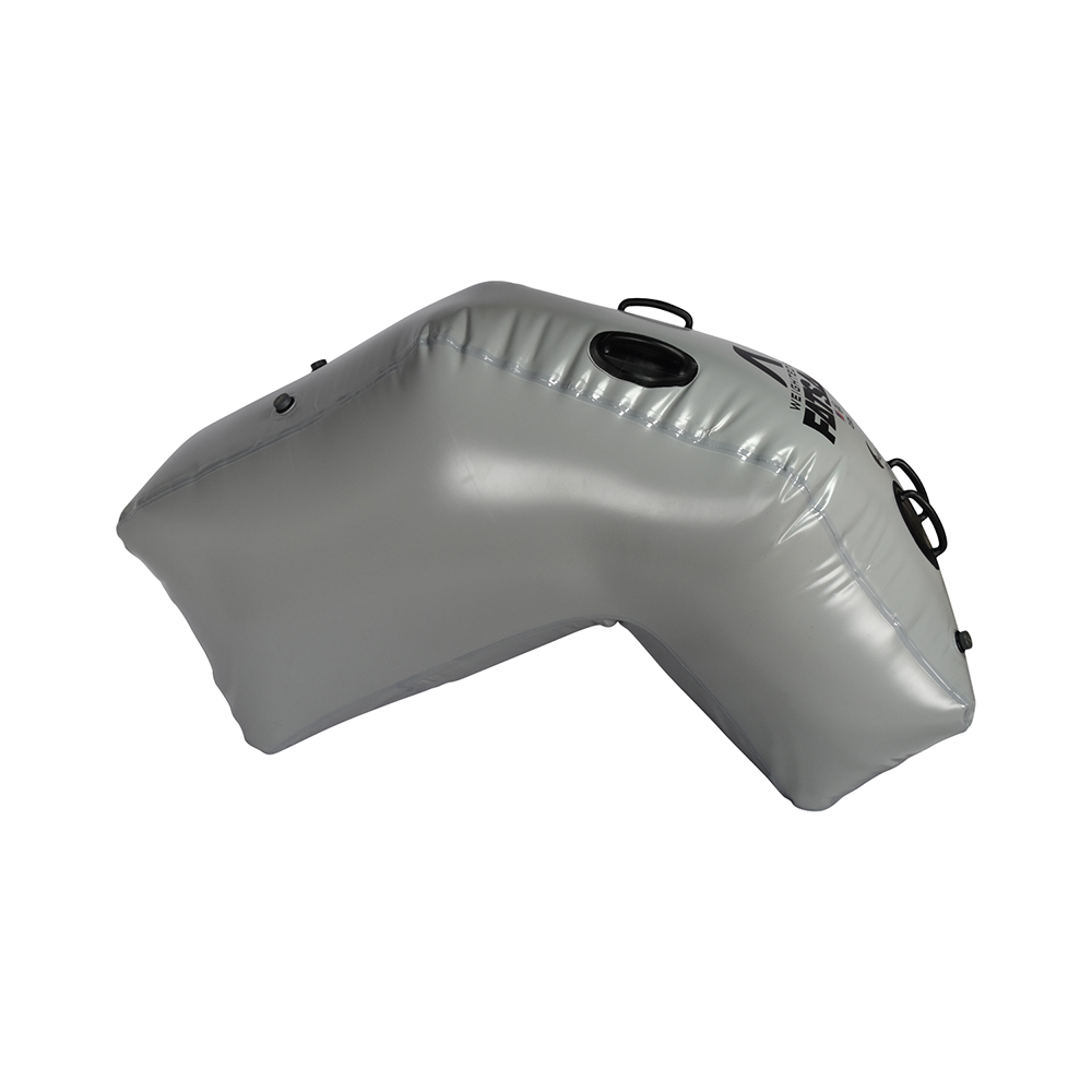 FATSAC Yamaha 27' Swim Deck Ballast Bag C1326 in grey with black valves and product labeling