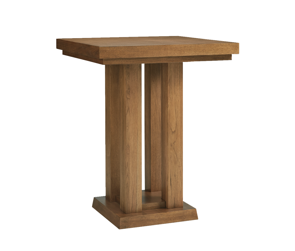 American Heritage Alta Pub Table in Brushed Walnut - Full View