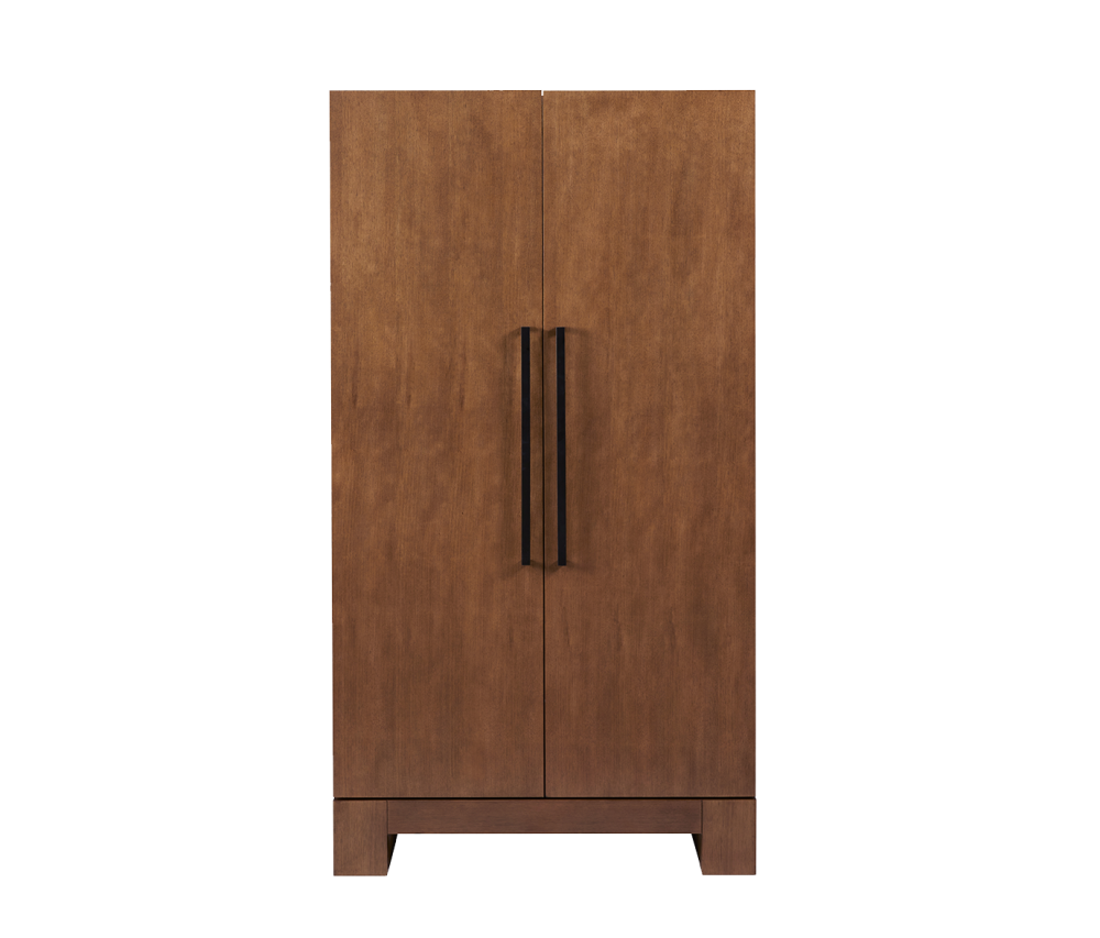 American Heritage Alta Wine & Spirit Cabinet in Brushed Walnut finish - closed view