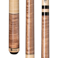 Lucasi Custom Stained & Natural Birdseye Wrapless Cue