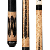 Lucasi Hybrid Brazilian Birdseye Maple Pool Cue with Black Leather Wrap