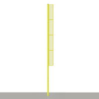 Jaypro Professional 30 ft. Baseball Foul Poles - Semi-Permanent/Surface Mount (Yellow)