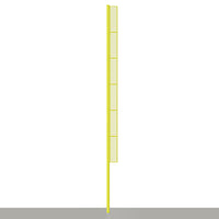 Jaypro Sports Professional 40 ft. Baseball Foul Poles - Semi-Permanent/Surface Mount Yellow