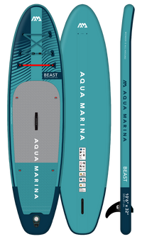 Aqua Marina Beast Advanced All-Around Paddleboard 10'6" with Carbon/Fiberglass Hybrid Paddle