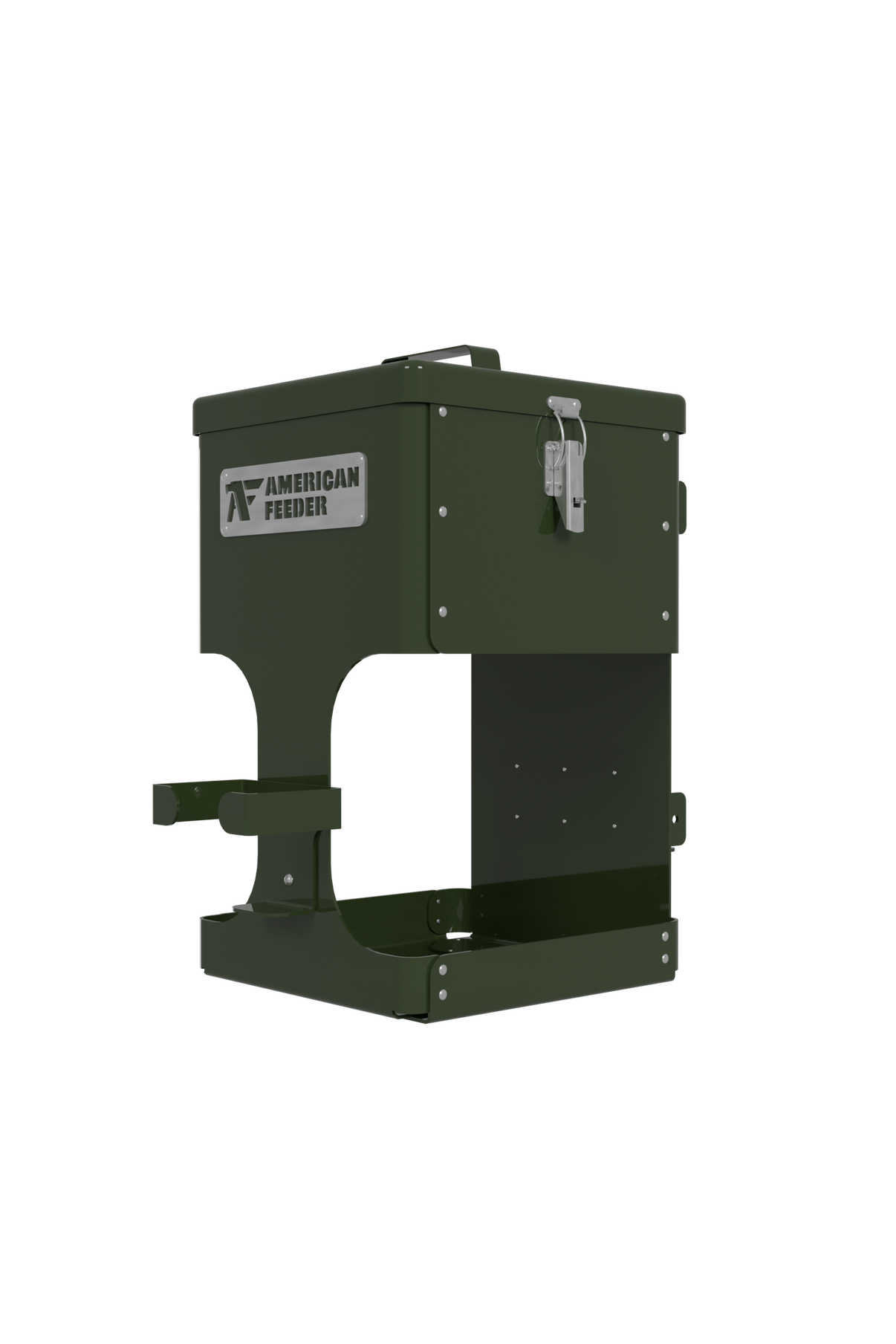 American Feeder BF-40 Block Feeder front right view - powder-coated aluminum