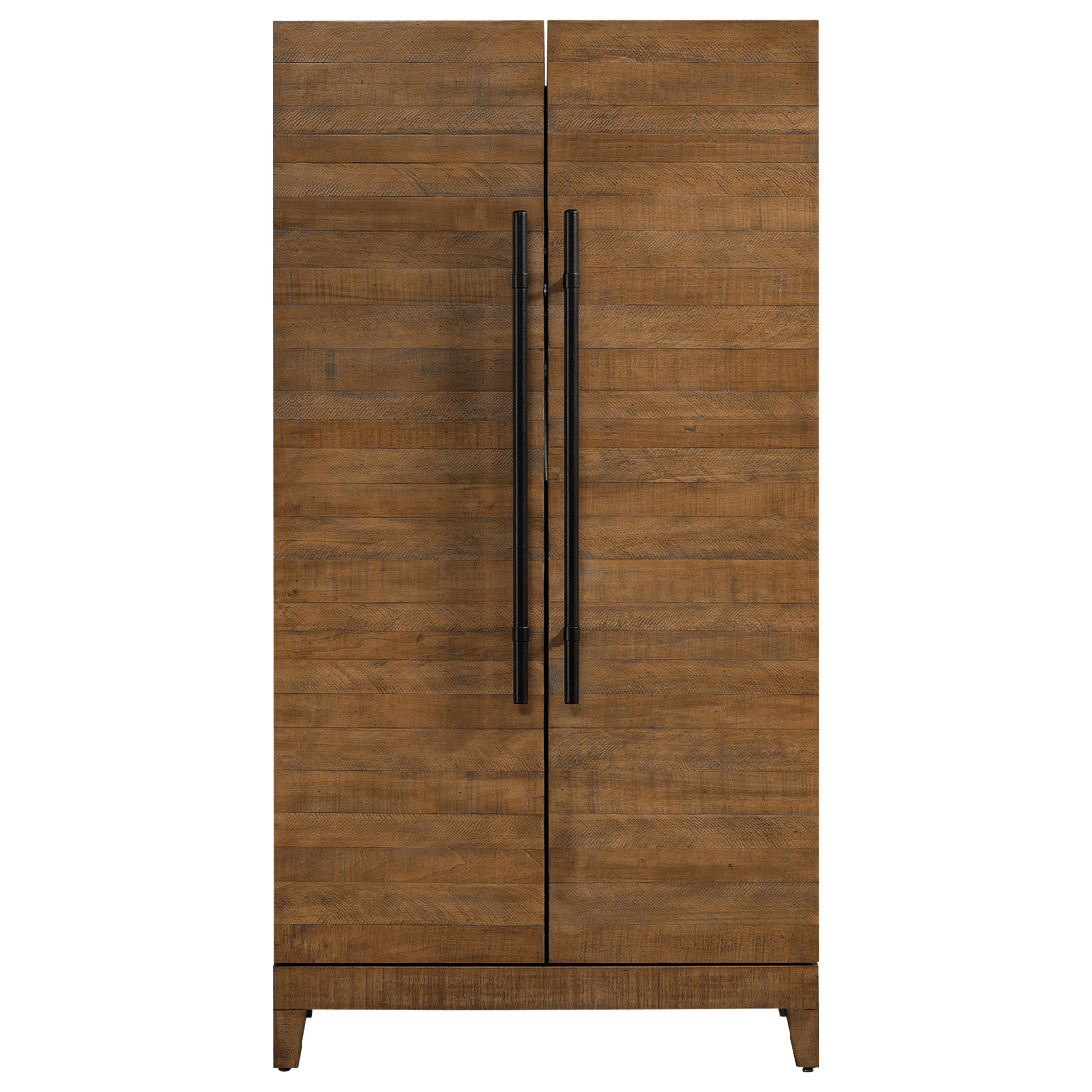 American Heritage Braxton Wine Cabinet in Reclaimed Wood finish - closed view