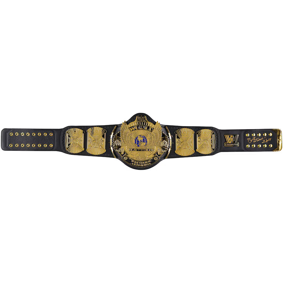 Bret Hart WWE Autographed Winged Eagle Replica Title Belt product shot