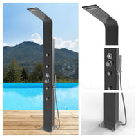No Worries Showers Brighton Black 316L Stainless Steel Marine Grade Outdoor Outside Pool Beach Rinse-Off Shower