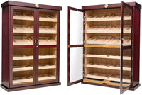 Bermuda 4000 Count Cigar Cabinet Humidor in Cherry Finish - Front View