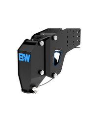 B&W 25K Fifth Wheel to Gooseneck Adapter (Standard) - RVGN3154, black finish with blue B&W logo