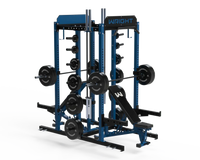 Wright Equipment C-200 Double Half Rack in blue powder coat finish