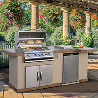Cal Flame Avalon Q BBQ Island and Grill - Escape Series, full view