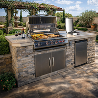 Cal Flame Baja Q 710 BBQ Island - Escape Series outdoor kitchen hero view