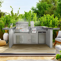 Cal Flame La Jolla Q U-shaped BBQ island front view