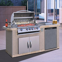 Cal Flame Pacifica Q BBQ Island - Escape Series front view