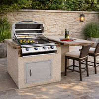 Cal Flame Kauai Q BBQ Island - Environmental View with 3 Burner Grill