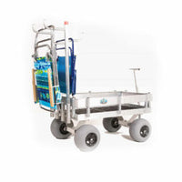 Kahuna wagon with aluminum chair holders accessory attached