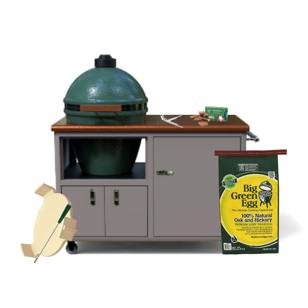 Challenger Designs Torch 48 inch Grill Cart Package with Large Big Green Egg
