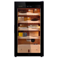 Raching MA50 cigar humidor cabinet front view with digital control panel