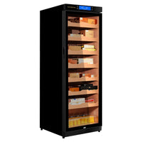 Raching C380A Cigar Humidor Cabinet front view with double glass door