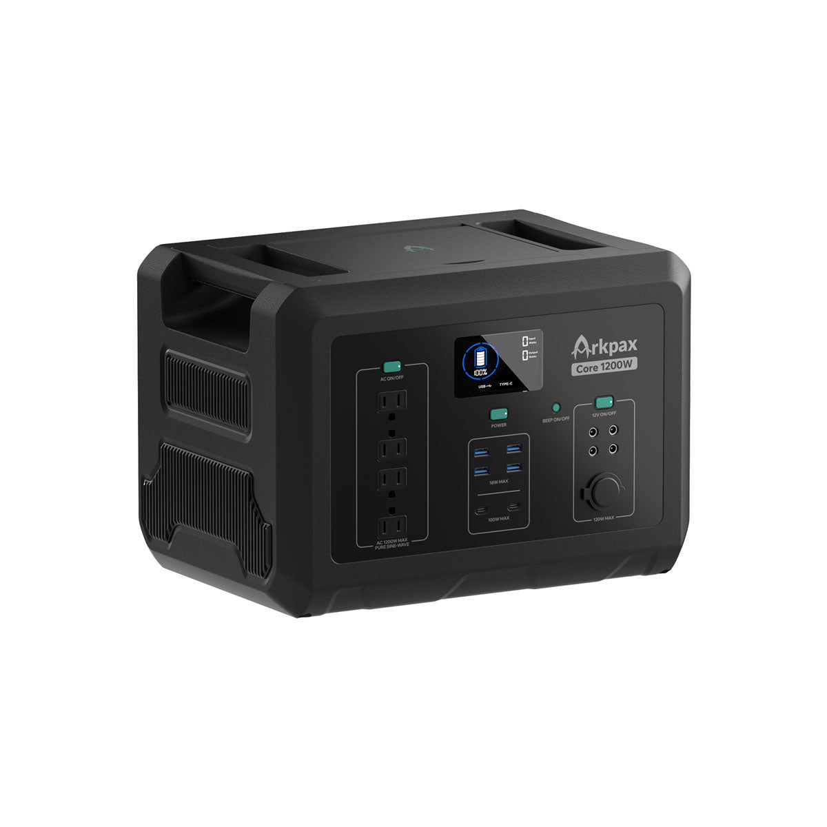 Arkpax Core 1200W Portable Power Station - front view