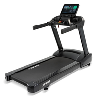 Spirit CT800ENT Commercial Treadmill - front view with 15.6-inch touchscreen display