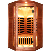 GoldenWave pentagonal sauna - rainbow lighting detail