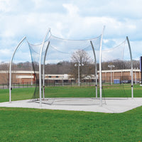 Jaypro Discus Cage with Net, No Ground Sleeves - 55 ft. Semi-Permanent