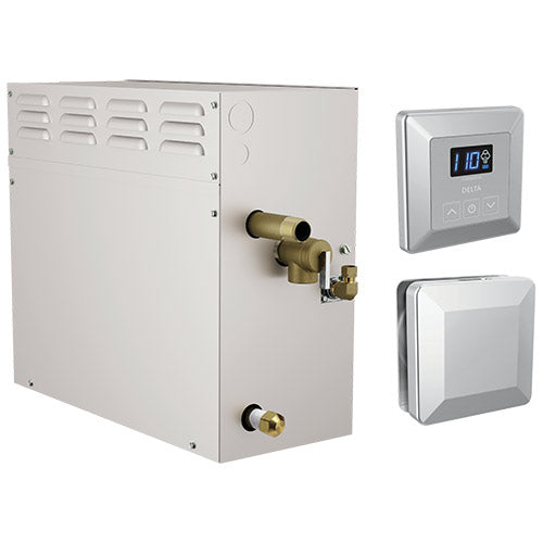 Delta SimpleSteam 15kW Steam Shower Generator Kit in Lumicoat Chrome