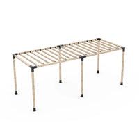Toja Grid Double Pergola Kit with KNECT Top Rafter Brackets