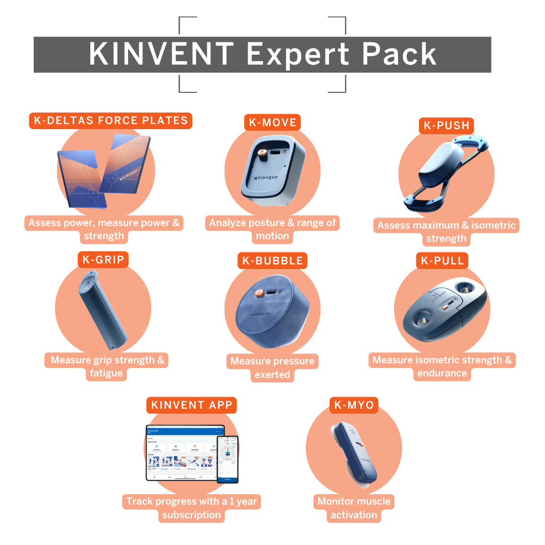 Kinvent Expert Pack complete rehabilitation assessment bundle with all included devices
