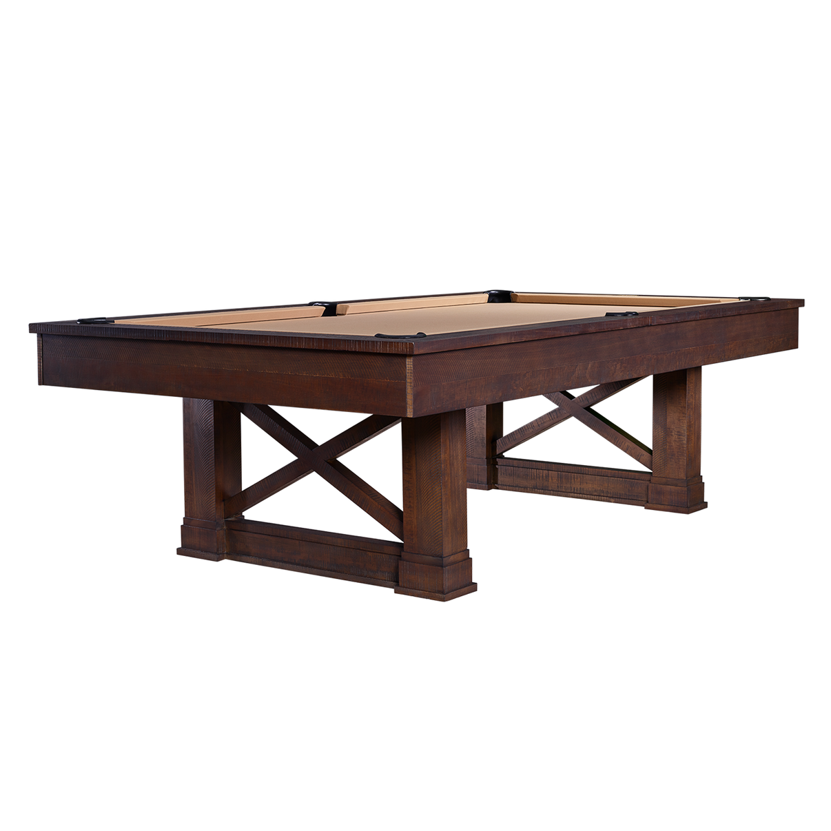 American Heritage Farmhouse 8' Pool Table in Cappuccino finish - full view