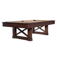 American Heritage Farmhouse 8' Pool Table in Cappuccino finish - full view