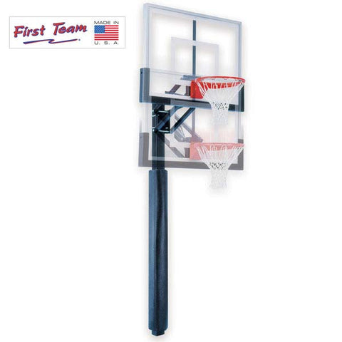 Image of Champ™ Adjustable In-Ground Bolt-Down Basketball Hoop by First Team