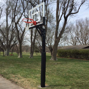 Champ™ Adjustable In-Ground Bolt-Down Basketball Hoop by First Team