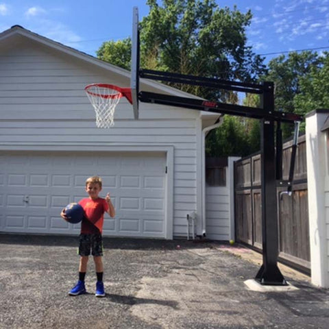 Image of Force™ Adjustable In-Ground Bolt-Down Basketball Hoop by First Team