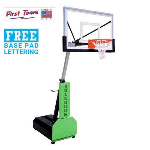 Image of Fury™ Turbo 54"Tempered Glass Portable Basketball Hoop by First Team