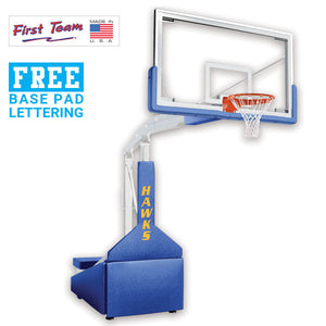 Hurricane™ 72" Tempered Glass Portable Basketball Hoop by First Team