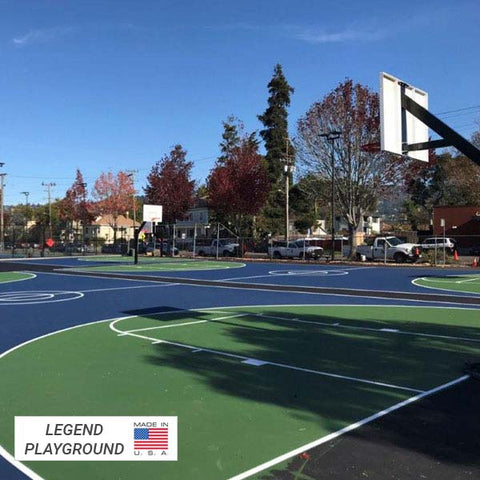 Image of Legend™ Fixed-Height Bolt-Down In-Ground Basketball Hoop by First Team