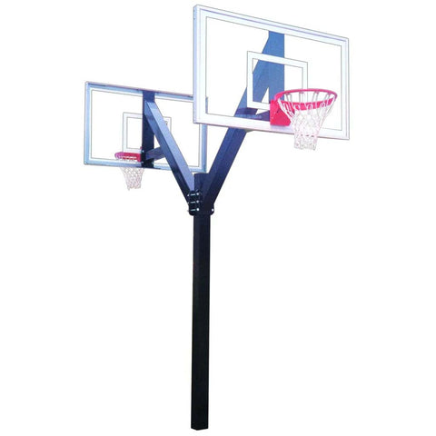 Image of Legend™ Jr. Fixed-Height Bolt-Down In-Ground Basketball Hoop by First Team