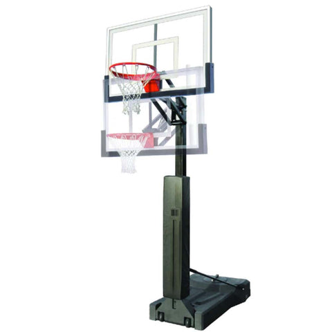 Image of OmniChamp™ Eclipse Smoked Glass Portable Basketball Hoop by First Team