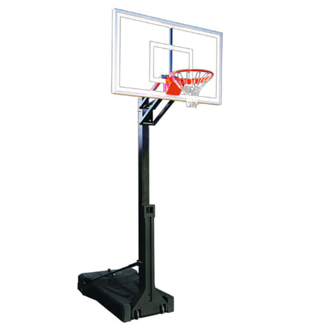 Image of OmniChamp™ Eclipse Smoked Glass Portable Basketball Hoop by First Team