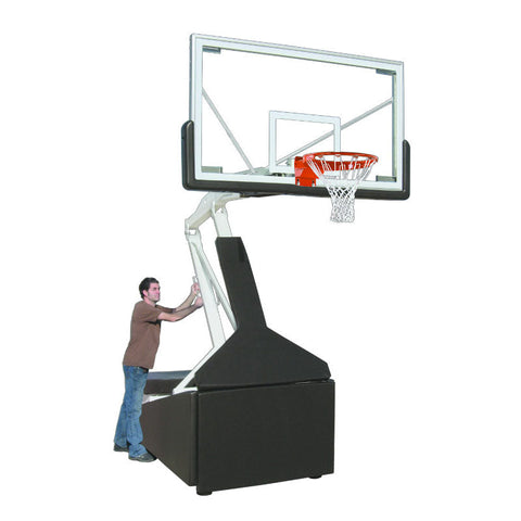 Image of Tempest™ 72" Tempered Glass Portable Basketball Hoop by First Team