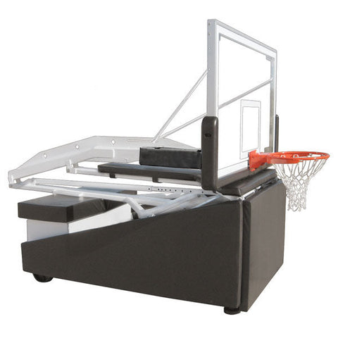 Image of Tempest™ 72" Tempered Glass Portable Basketball Hoop by First Team