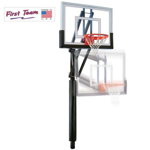 Image of Vector™ Adjustable In-Ground Basketball Hoop by First Team