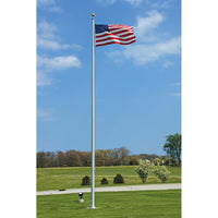 Heavy Duty Aluminum Flagpole - External Rope, Made in USA
