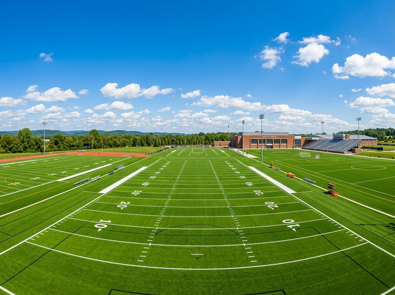 Outdoor practice facility with artificial turf
