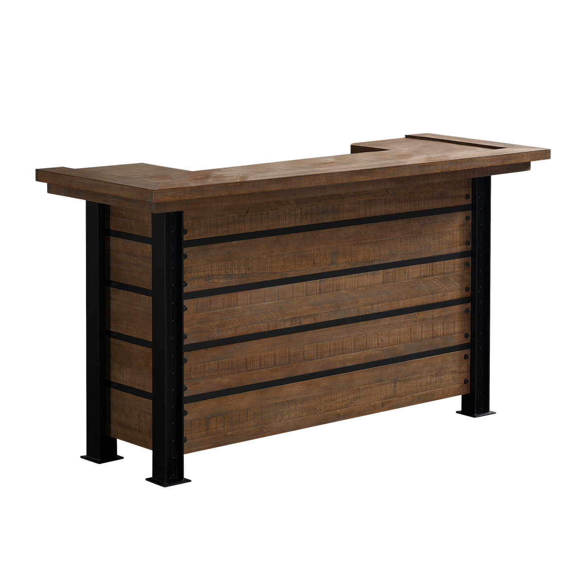 American Heritage Gateway Home Bar in reclaimed wood finish - full front view