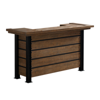 American Heritage Gateway Home Bar in reclaimed wood finish - full front view