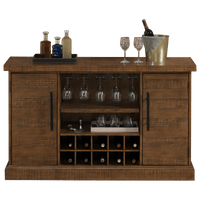American Heritage Gateway Wine Cabinet in Reclaimed Wood finish - front view